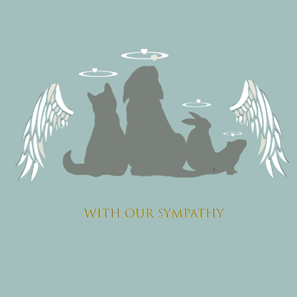 Sympathy Cards (20 pack), Heaven Sent - Small Animals